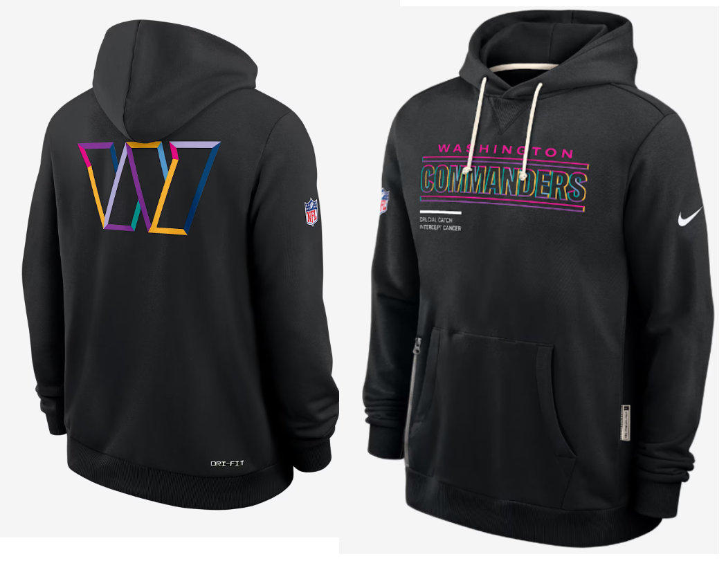 Men Washington Commanders black 2025 Nike NFL hoodie->washington commanders->NFL Jersey
